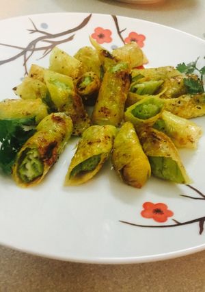 Hình của món Chả giò đậu bắp.