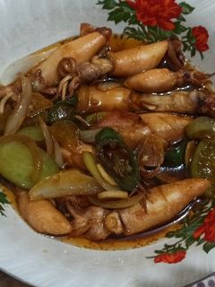 Foto resep Cumi Asin Saus Tiram