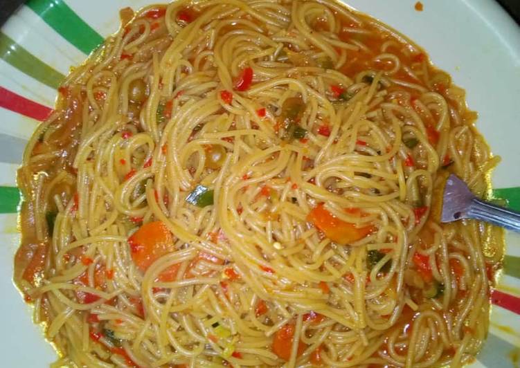 Simple Way to Prepare Super Quick Homemade Veggies spaghetti