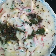 Smoked eggplant raita 🍆 A picture of Smoked eggplant raita 🍆.