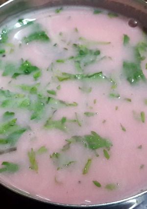 A picture of Solkadhi / Kokum kadhi - A Konkani Summer Drink.