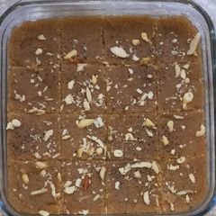 A picture of Banana Jaggery Burfi.