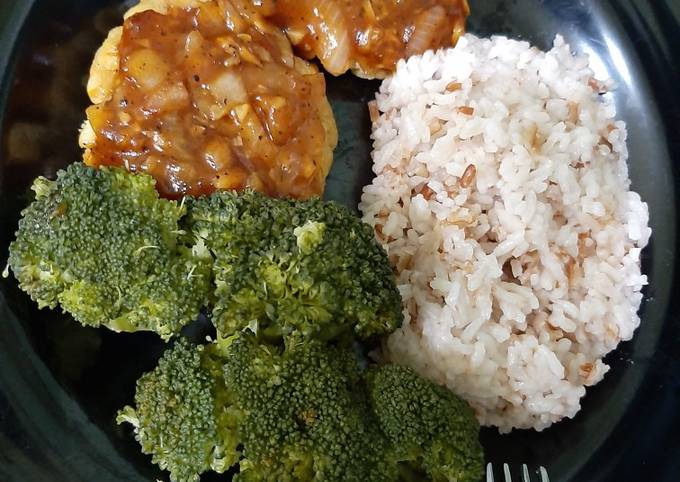 Steak Tempe lada hitam rasa beef BBQ😆