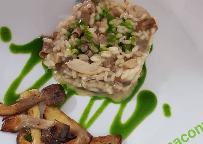 Come a Preparare Veloce Risotto ai funghi porcini con salsa al prezzemolo