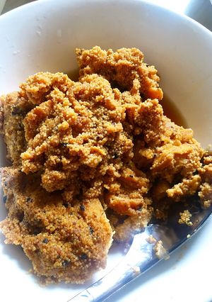 Hình của món Trứng cá chép kho tiêu.