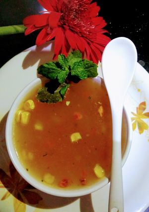 A picture of Sweet corn soup.