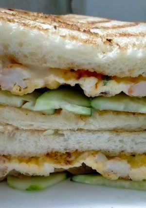 Hình của món Bữa sáng dinh dưỡng với sandwich.