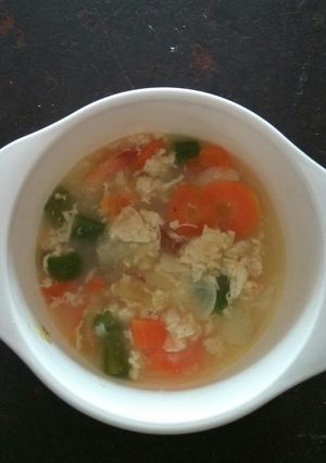 Foto resep Sop udang telur (mpasi 1 y)