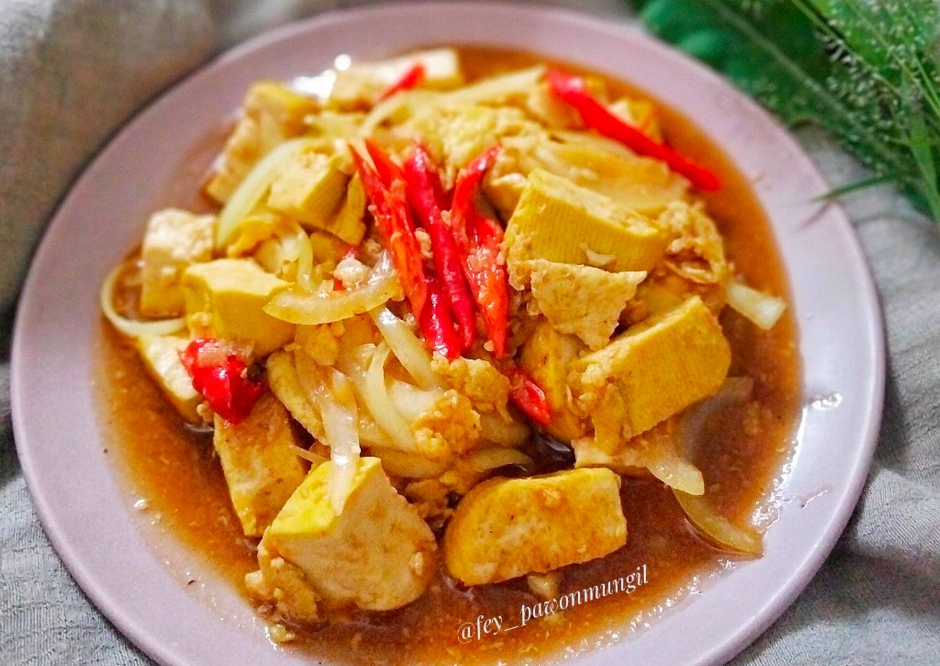 Tahu Telur Dalam Saus Teriyaki
