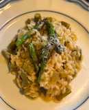 Risotto de espárragos verdes