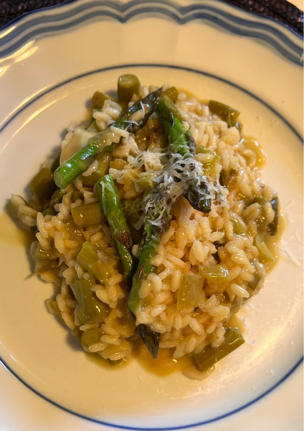 Una foto de Risotto de espárragos verdes