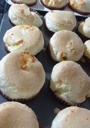 Una foto de Pan de queso con toque de jamón