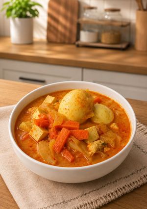 Foto resep Gulai tahu telur simple