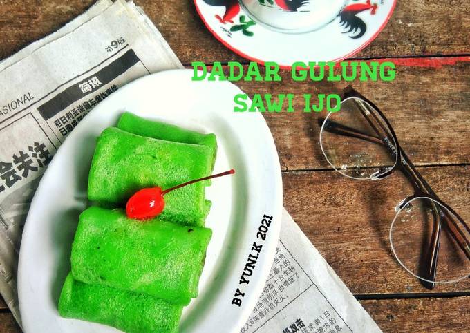 Resep Dadar Gulung Sawi ijo Anti Gagal