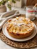Torta de manzana y avena saludable