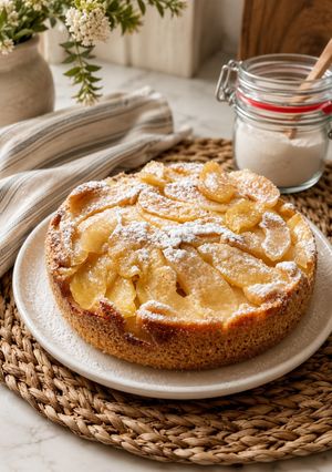 Una foto de Torta de manzana y avena saludable