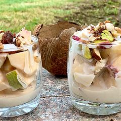 A picture of Fruit Coconut parfait 🥥.