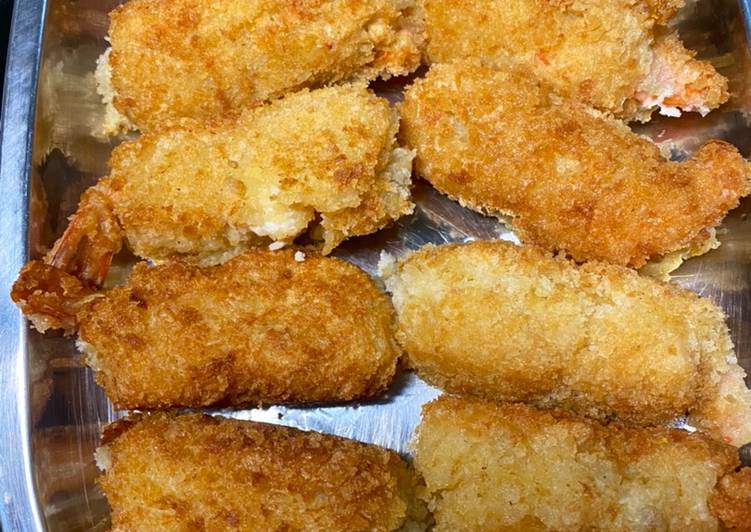 Langkah Mudah untuk Menyiapkan Fried Shrimp Potato Balls Udang Gulung Kentang Perkedel Anti Gagal