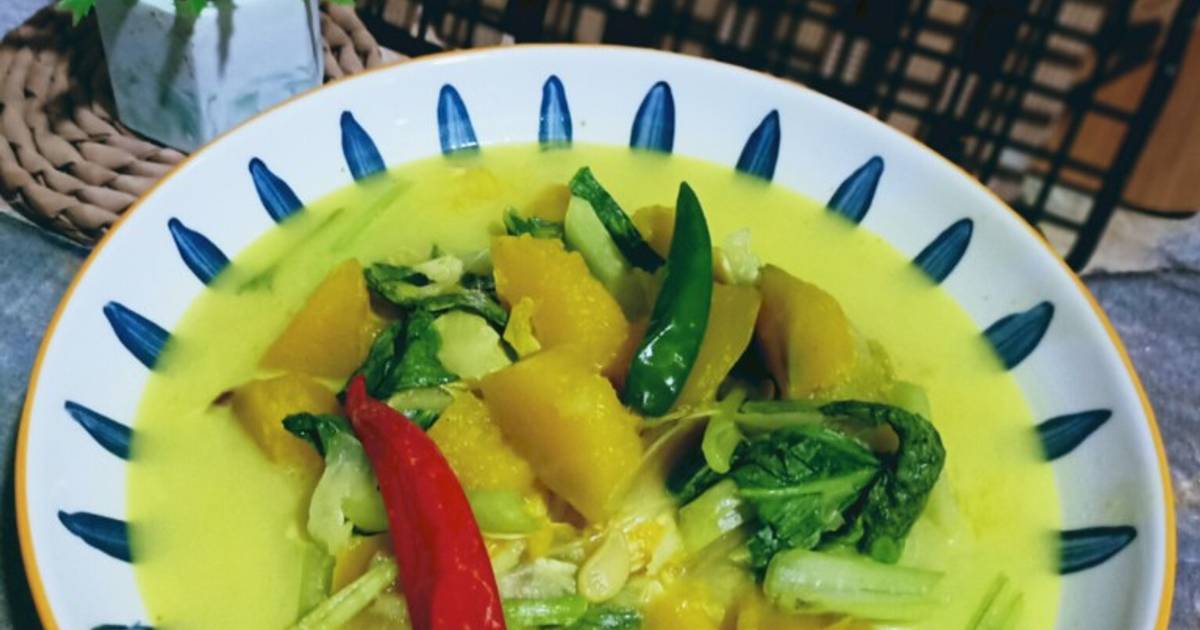 Resipi Sayur Lemak Labu Bersama Sawi Oleh Mamy Kitchen89 Cookpad