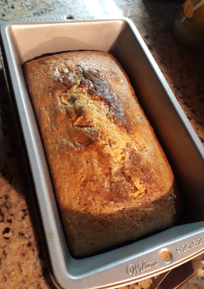 Una foto de Budín fácil y rápido con manzana y canela