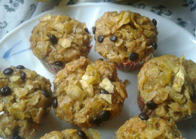 Resep Banana Flakes Muffins Anti Gagal