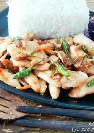 รูปของ ไก่ผัดพริกขี้หนูสวน
