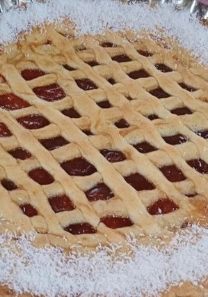 Una foto de Pasta Flora/Frola con dulce de membrillo