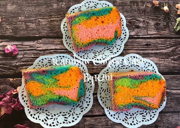 Rainbow Chiffon Cake