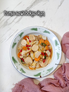 Foto resep Tumis Sawi Bakso Ikan