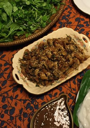 Hình của món Mì căn nướng.