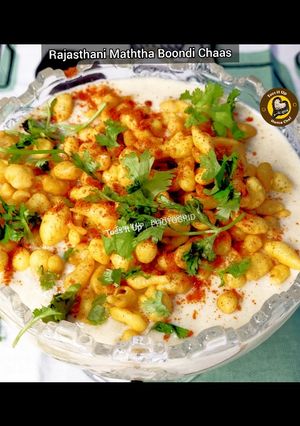 A picture of Rajasthani Maththa Boondi Chaas.