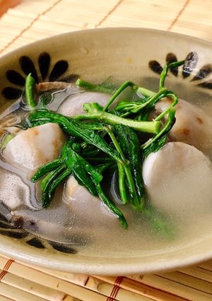 Hình của món Canh khoai sọ rau rút.