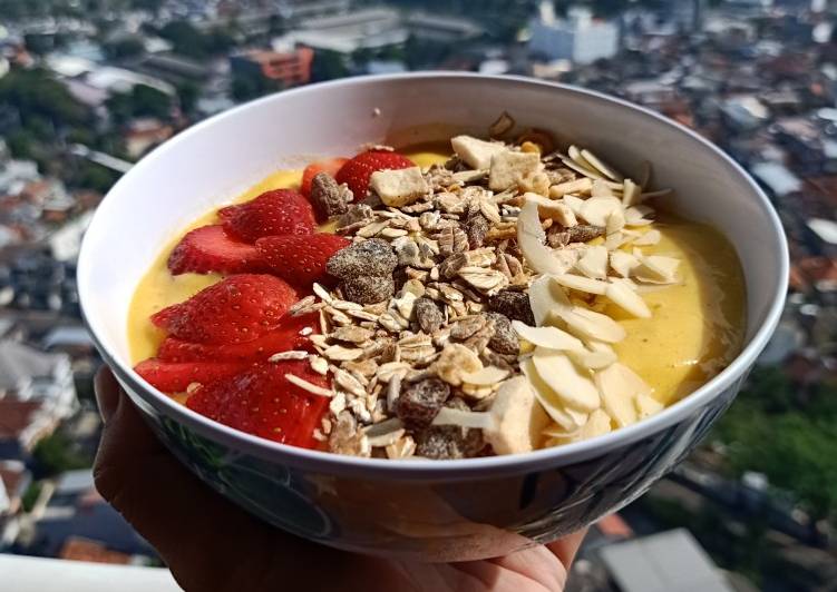 Cara mengolah Smoothie mix bowls  Sederhana