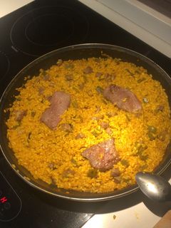 Una foto de Arroz con presa ibérica