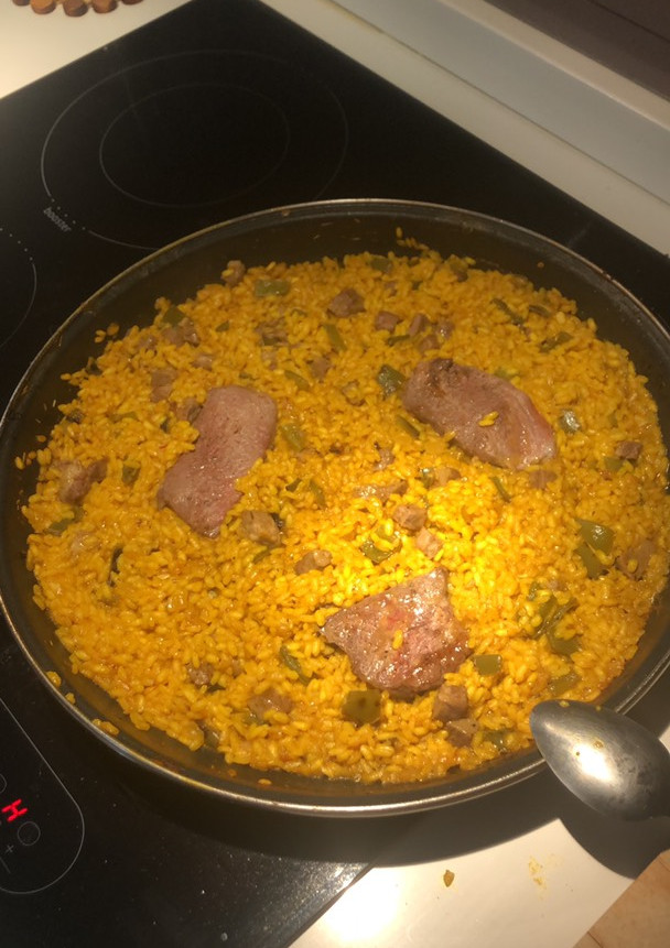 Una foto de Arroz con presa ibérica