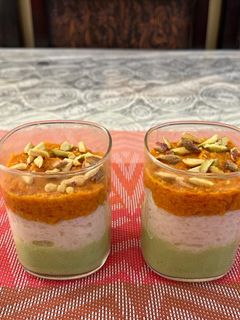 ট্রাই কালার ডেজার্ট(tricolour desert recipe in Bengali) রেসিপির প্রধান ছবি