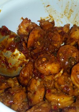 A picture of Honey glazed prawns.