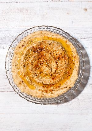 Una foto de Hummus de garbanzos