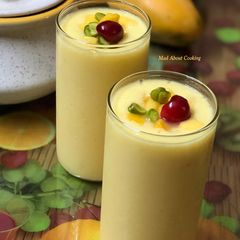 A picture of Mango Lassi (Mango Yogurt Smoothie) – Summer Special.