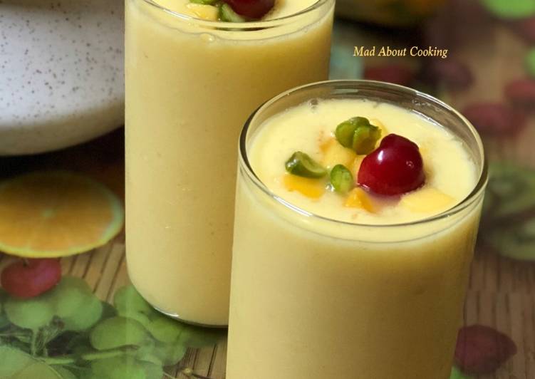Recipe of Super Quick Homemade Mango Lassi (Mango Yogurt Smoothie) – Summer Special
