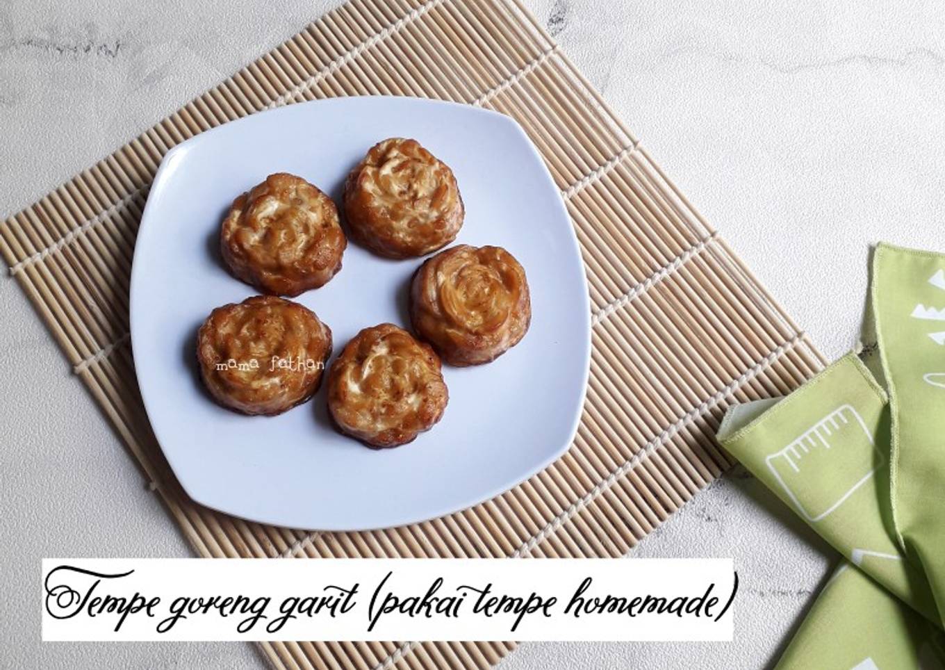 Tempe goreng garit (pakai tempe homemade)