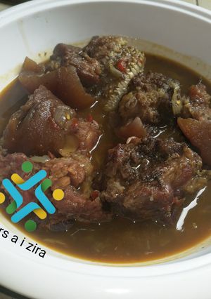 A picture of My cow leg pepper soup.