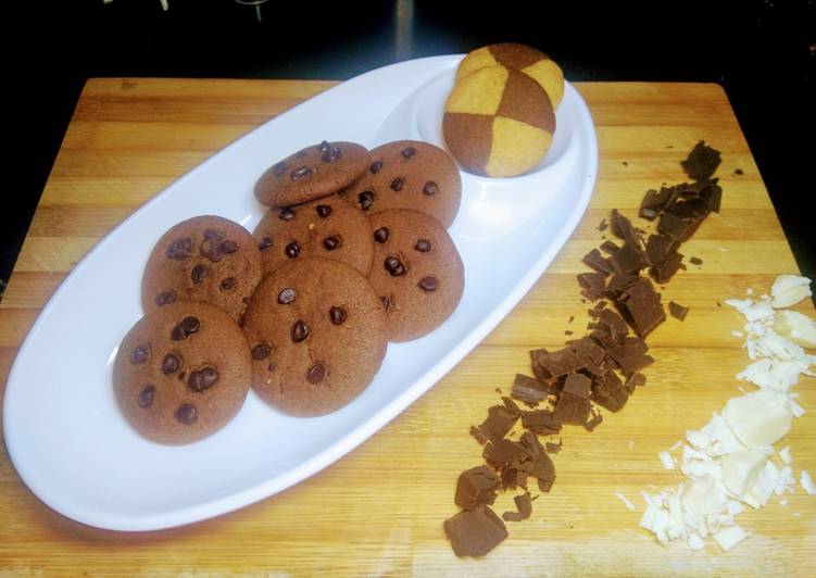 Recipe of Speedy Choco chip &amp; marble cookies
