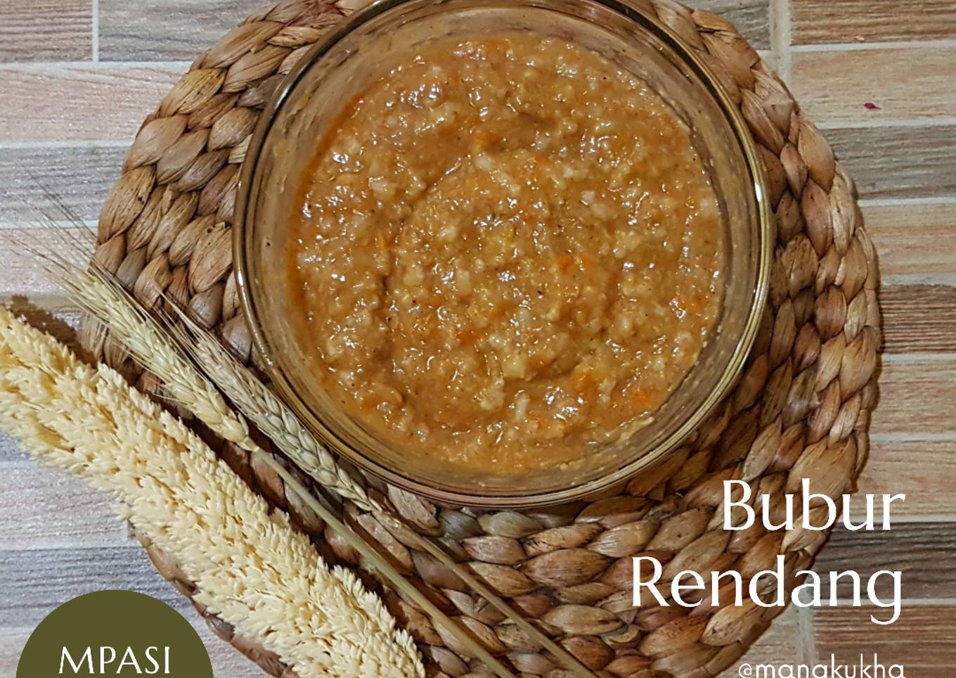 MPASI 8-12 bulan menu lengkap - Bubur Rendang Daging