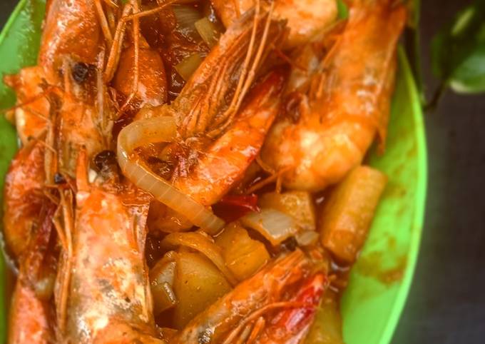 Udang pedas manis