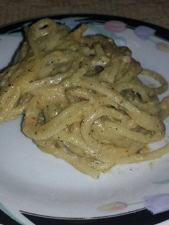 Una foto de Pasta con salsa de pimiento
