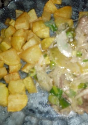 Una foto de Churrasco al verdeo con crema