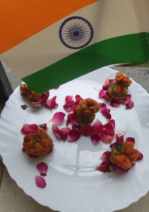 A picture of Tricolor mawa potli.