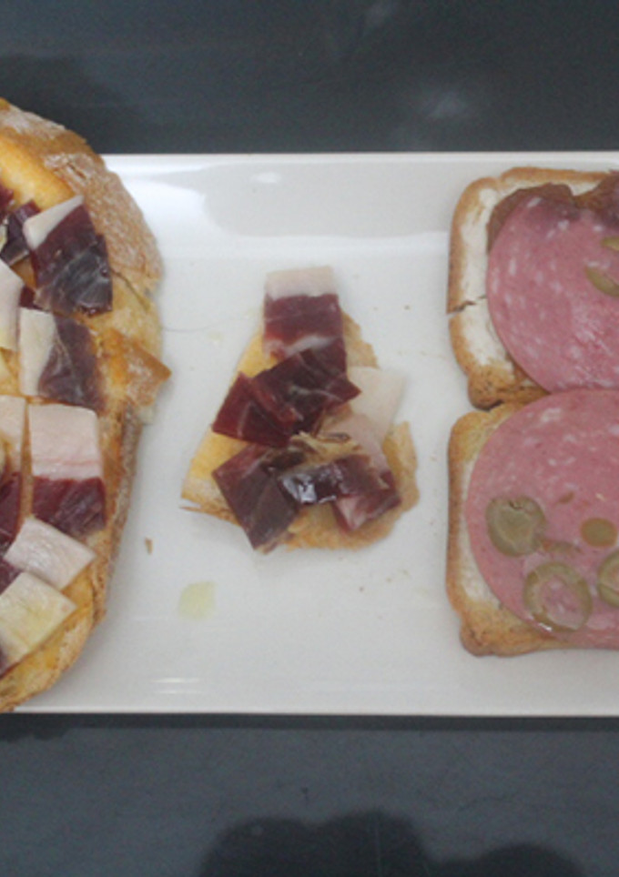 Una foto de Rebanadas de jamón y mortadela