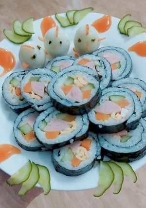Hình của món Gimbap.